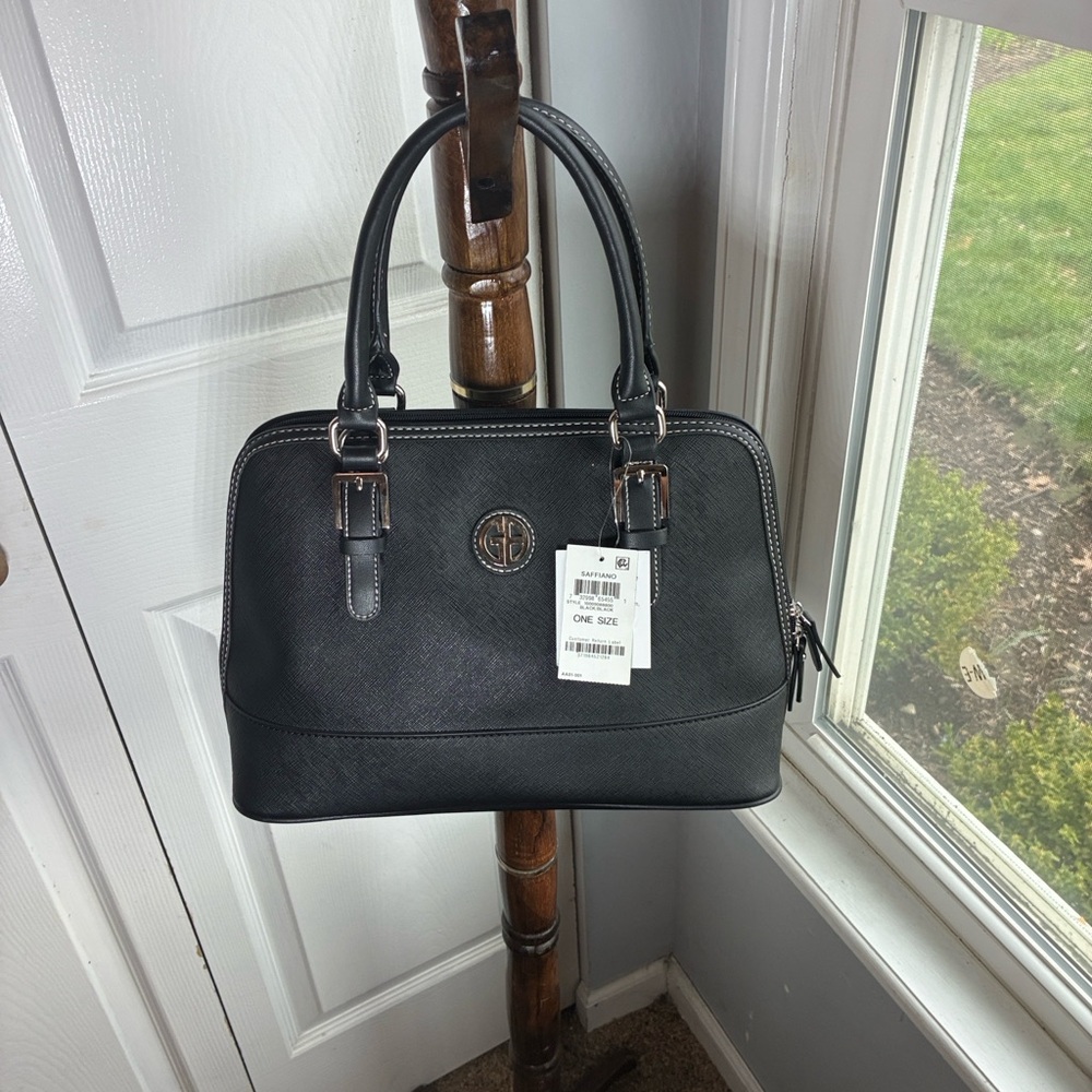Giani Bernini Black Saffiano Logo Tote